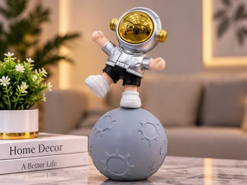 Astronaut Moon Decorative Figurine – Space Explorer
