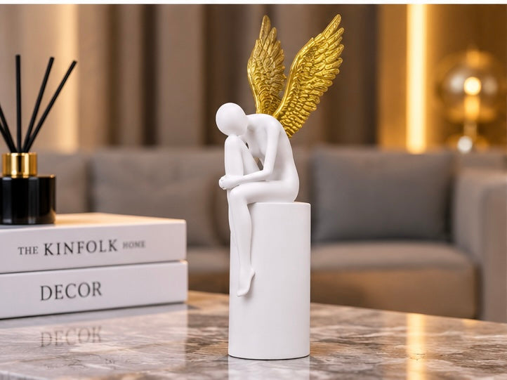 Golden Wings Angel Figurine – Premium Home Décor