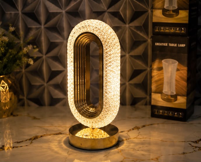 Elegant LED Oval Table Lamp – Modern Luxury Decorative Light