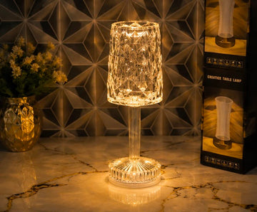 Crystal LED Table Lamp – Modern Luxury Decorative Bedside Light