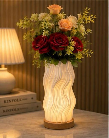 Modern Wave LED Table Lamp / Decorative Vase Lamp