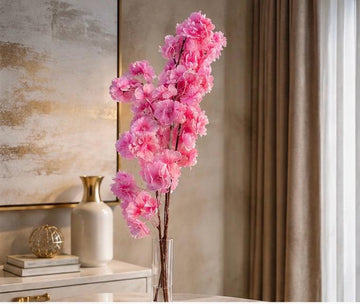 Premium Artificial Pink Cherry Blossom Flower Branch – Luxury Home Decor