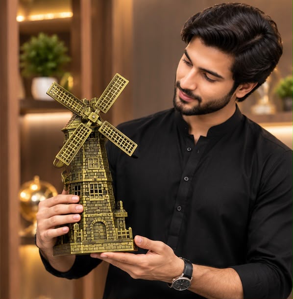 Antique Dutch Windmill Showpiece – Luxury Home & Office Decor